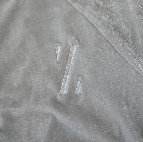 Daya By Zendaya Velour Velvet Silver Gray Track Jacket Zip Up Long Sleeve Sz XS - Picture 11 of 16